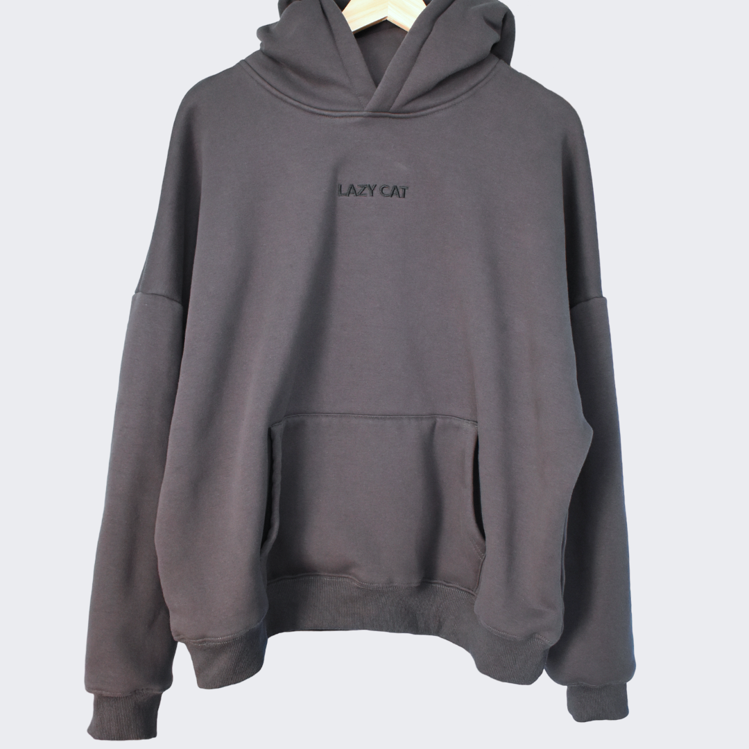 front hoodie lazy cat