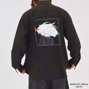 Black Long-Sleeve Collar Shirt (Save 15%)