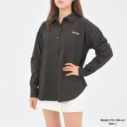 Black Long-Sleeve Collar Shirt (Save 15%)