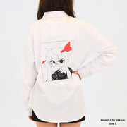 White Long-Sleeve Collar Shirt (Save 15%)