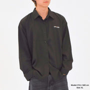 Black Long-Sleeve Collar Shirt (Save 15%)